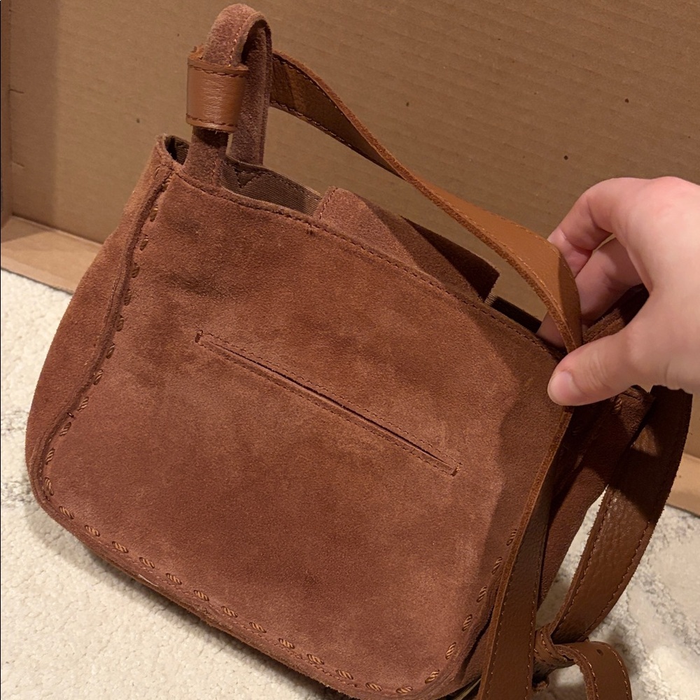 The Sak Los Feliz Crossbody in Tobacco Brown Suede - Picture 2 of 3